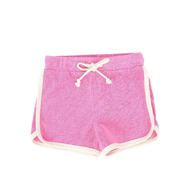 BAMBOO FUCHSIA PINK TRIM TERRY SHORTS British Gentleman Style