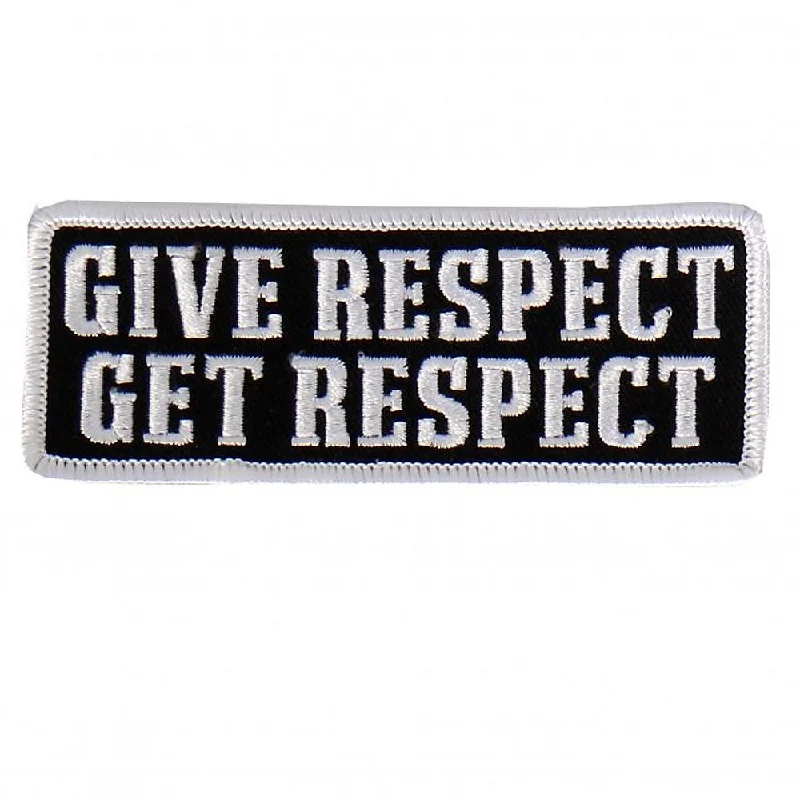 Give Respect Get Respect White Border Patch Gym