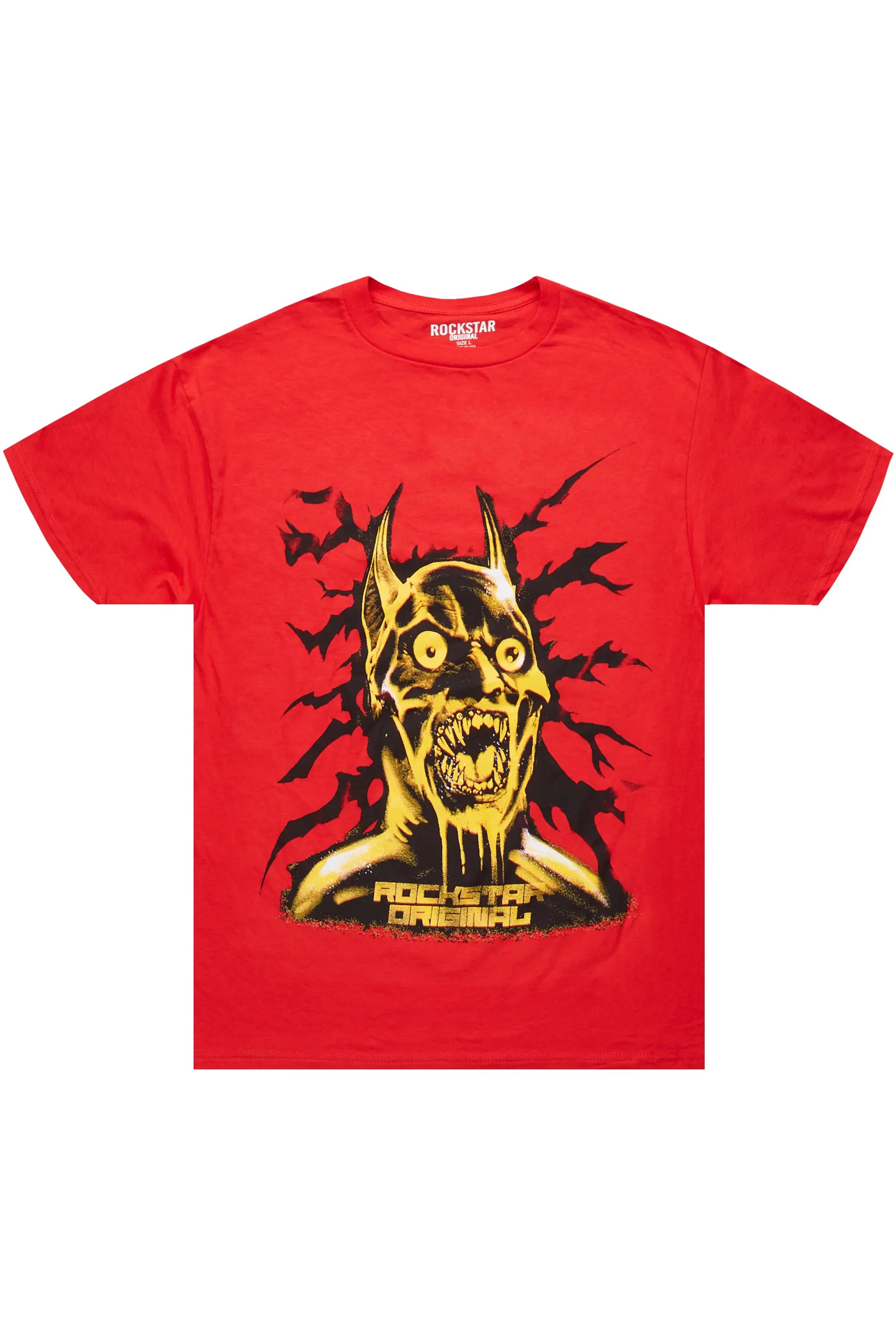 Scared Red Graphic T-Shirt Vacation