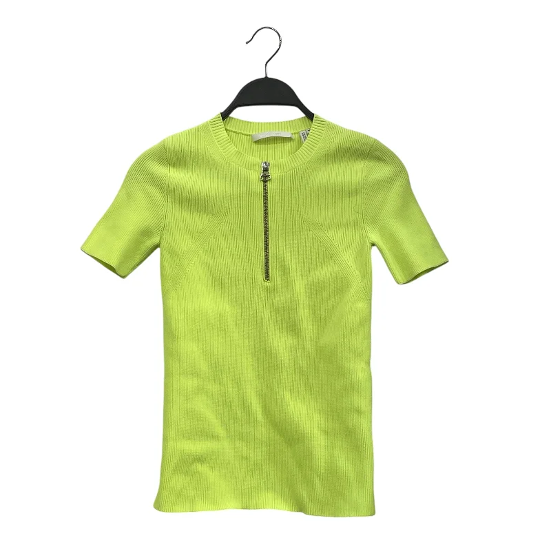 Helmut Lang/T-Shirt/XS/Cotton/YEL/neon yellow zip Sporty Men's Tennis