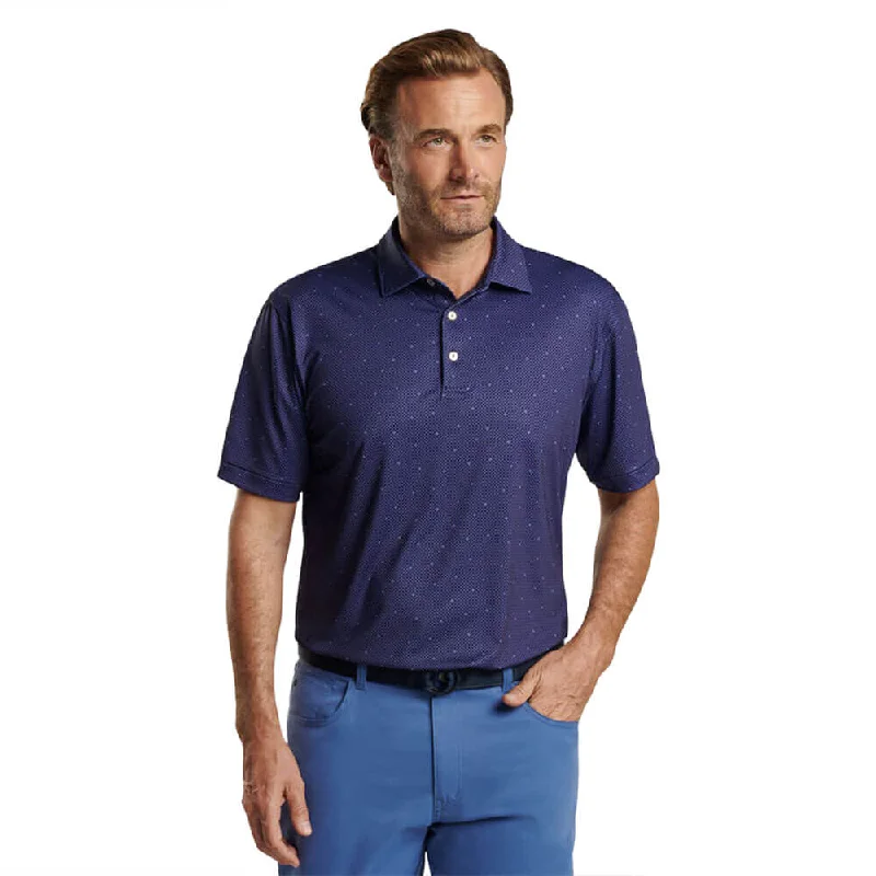 Peter Millar North Star Performance Jersey Polo Shirt - Navy Modern Men's 