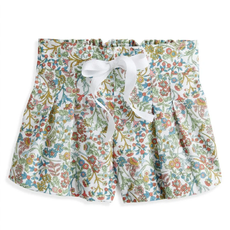 Girls' Whitley Short In Pocketful Of Posies Earthy Men's Hemp