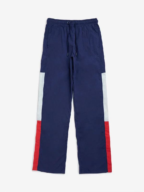 Y&F Kids Navy Mid-Rise Pants Trendy Men's Scandinavian