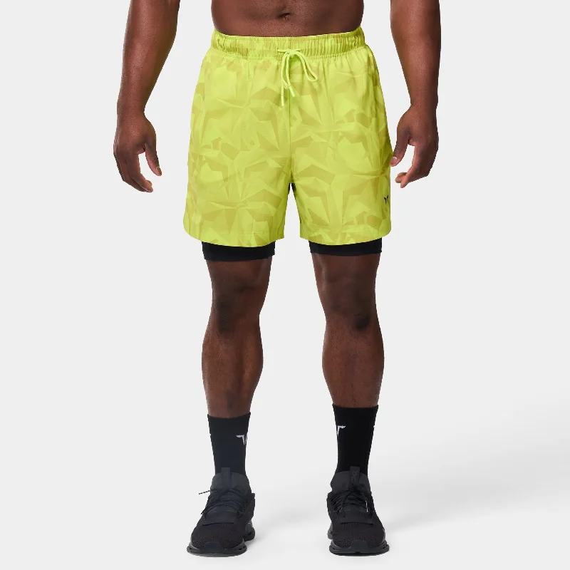 Limitless 2-in-1 7" Shorts - Fluo Yellow Dot Camo Gym