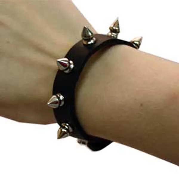 3/4" Spike Braclet Black Modern Men's Geometric