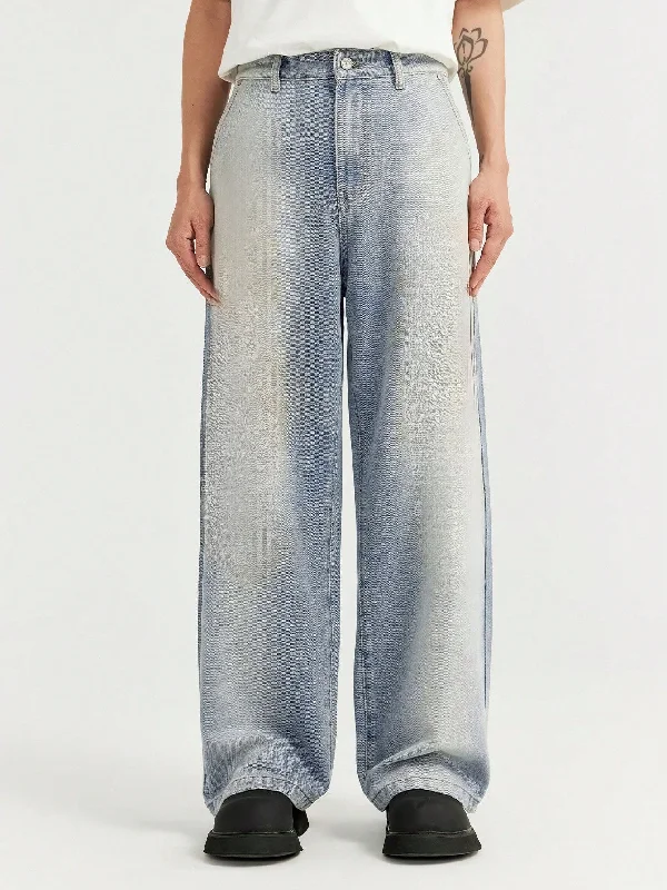 Dusty Calm Blue Wide Leg Jeans Adventure