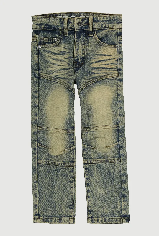 Little Boys Distressed Moto Jeans Monochromatic All