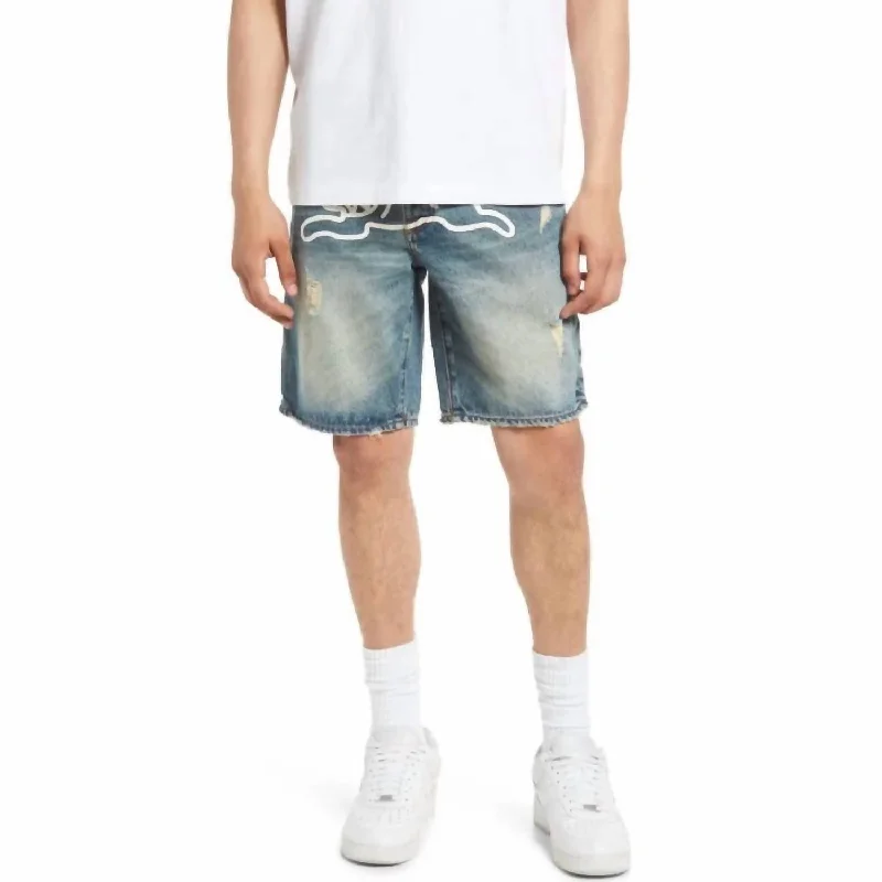 Cream Denim Shorts In Custard Rugged Men's Outdoor 