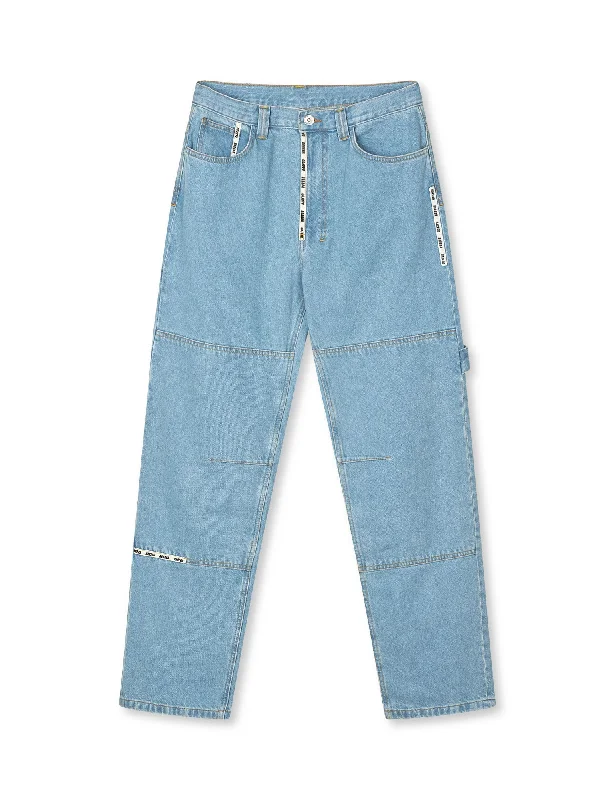 MB Denim Janitor Jeans, Light Blue Casual Men's Japanese 