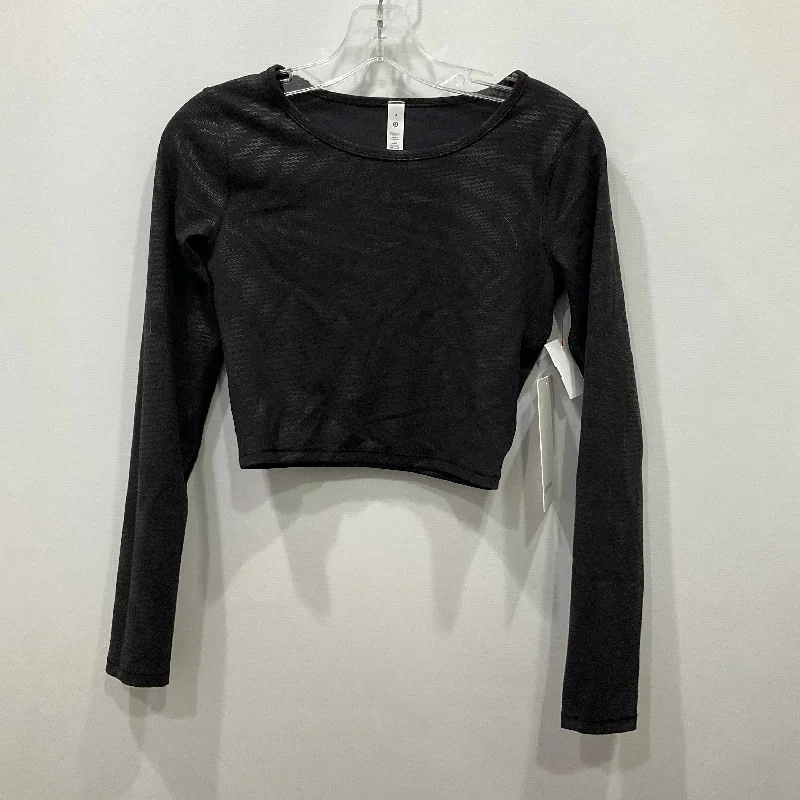 Athletic Top Long Sleeve Crewneck By Lululemon In Black, Size: 4 Cozy Men's Winter