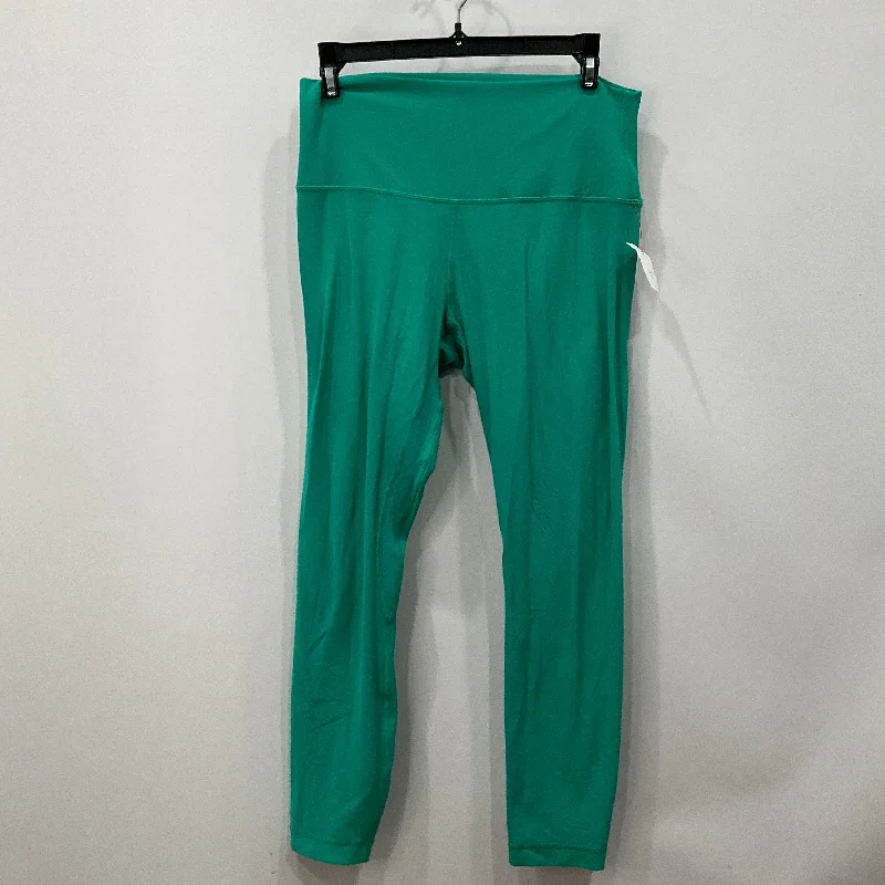 Athletic Leggings By Lululemon In Green, Size: 10 Sleek Men's Metallic