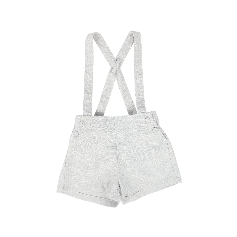 BAMBOO LIGHT GREY SUSPENDER SHORTS Refined Men's Classic 