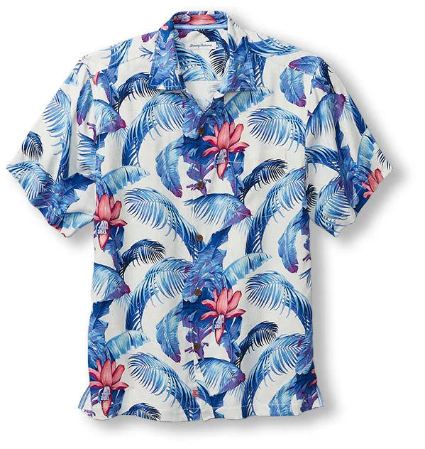 Tommy Bahama Orchid Botanic Camp Shirt - Royal Indigo Gym