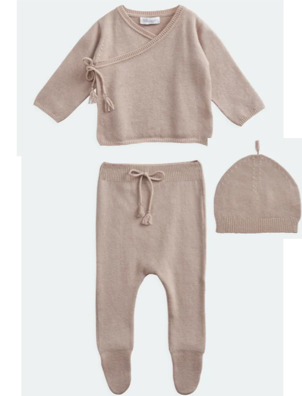 BELLE ENFANT Wrap Top, Leggings Set Rose Relaxed Men's Australian 