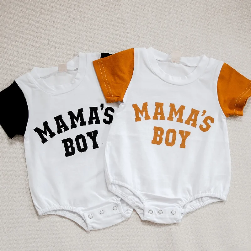 Mama’s Boy Shirt Romper- Rust Traditional Men's Wool