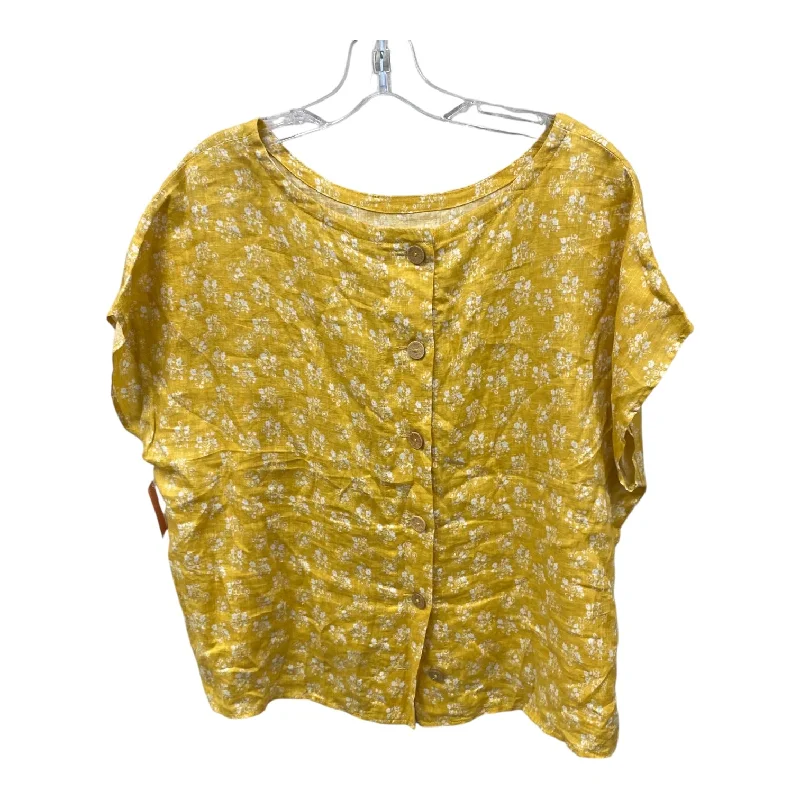 Top Ss By Cynthia Rowley In Yellow, Size:L Bohemian Men's Free