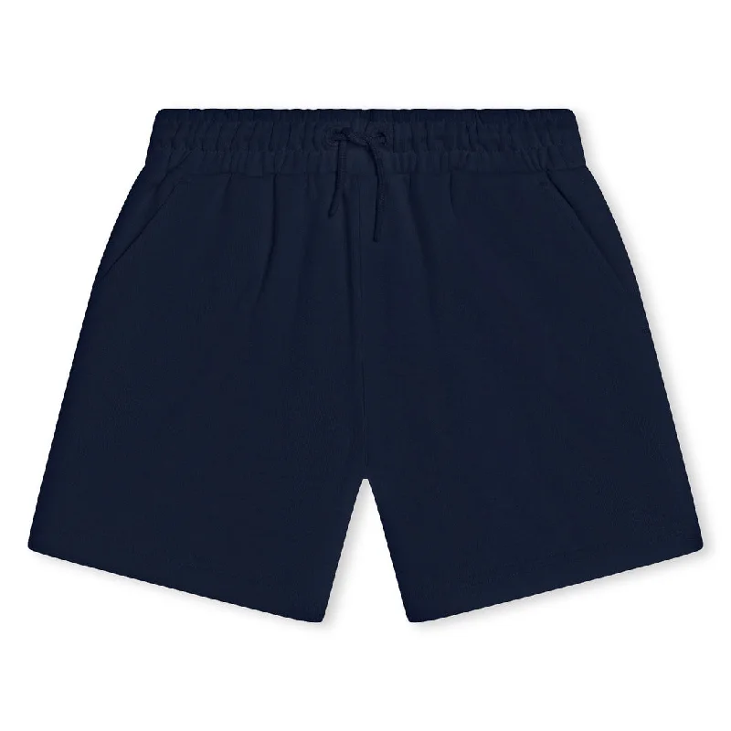 Navy Logo Cotton Shorts Artistic Men's Hand