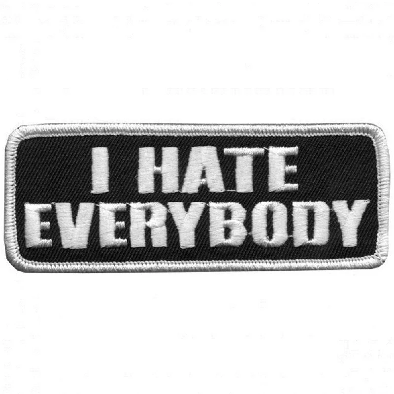 I Hate Everybody Patch 4 Inch Athletic Men's Compression